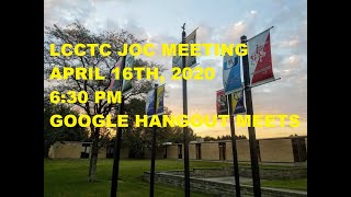 LCCTC JOC Meeting - April 16th, 2020 (6:30 PM)