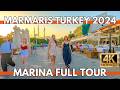 MARMARIS TURKEY 2024 4K WALKING TOUR MARINA RESTAURANTS,BARS BEACHSIDE ULTRA HD VIDEO