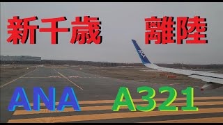 新千歳空港から南向きに離陸  ANA  A321  CTS-RW19R (ATC)