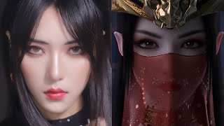 【美杜莎女王cos仿妆】品品这个御姐女王 Medusa cos makeup[仇仇-qiuqiu]