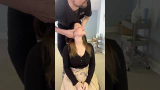 LOUD Neck Cracks- She's My CRUNCHIEST Patient 😳 #chiropractor #shorts