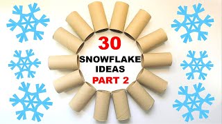 Amazing Christmas Decor from Paper Rolls 🎄 Easy Recycling DIY Ideas ❄️ Paper Snowflake Crafts Part 2