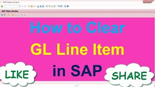 How to clear GL line item in SAP