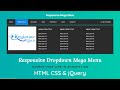 Responsive Dropdown Mega Menu Using HTML CSS & jQuery