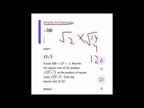 What is Square Root 288 Simplified?