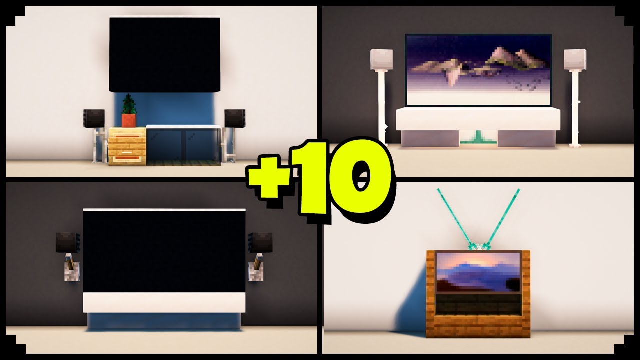 10 Best Tv Designs In Minecraft Youtube