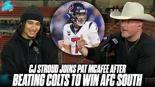 CJ Stroud Talk Beating Colts To Win AFC South, His Insane Rookie Season | Pat McAfee Reacts