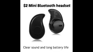 $2 Mini Bluetooth headset, Excellent audio quality and battery