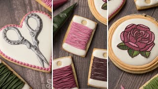 Beautiful Cookies For Embroidery Enthusiasts! Royal Icing Cookie Decorating