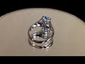 14k white gold 1.88ct aquamarine u0026 diamonds ring