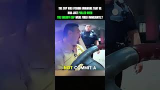 THE COP WAS FISHING UNAWARE THAT HEHAD JUST PULLED OVERTHE SHERIFF COP WERE FIRED IMMEDIATELY #cops