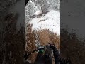 close call mini whip 🥶 mtb pov trail hardtail downhill dirtjump snow