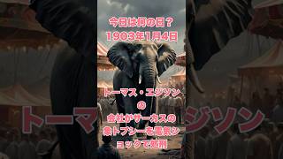 今日は何の日？ 1903年1月4日　トーマス・エジソンの会社がサーカスの象トプシーを電気ショックで処刑　　　　#歴史 #history #解説