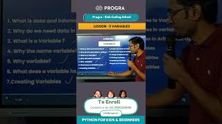 Lesson -3 Variables | Python for Kids & Beginners | #python #education #pythonlearning #learnpython