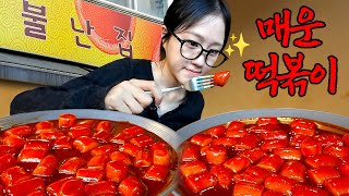 (Sub) Visited a famous place for its spicy tteokbokki! Chewy rice tteokbokki and snacks mukbang😋