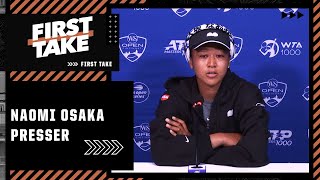 Naomi Osaka steps away from news conference after exchange with reporter