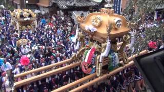 ’１６魚吹八幡神社秋季例祭・昼宮　大門前　津市場北屋台