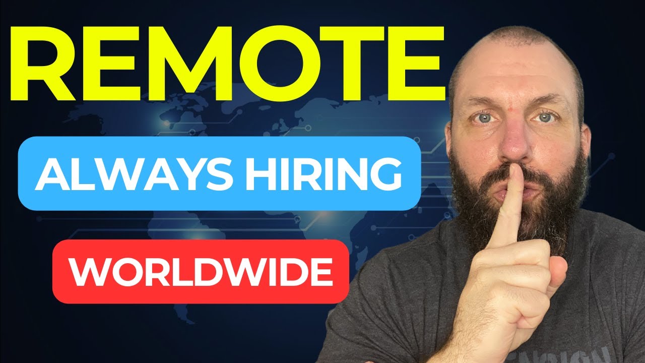 5 Best Entry Level REMOTE JOBS Always Hiring 2024 No Experience! - YouTube