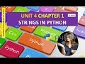 CLASS XI COMPUTER SCIENCE UNIT 4 CHAPTER 1 STRINGS IN PYTHON IN HINDI PART 1