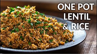 One Pot Lentil and Rice Recipe Inspired by Lebanese Mujadara 🇱🇧 Easy Plant-Based Recipes for Vegans