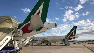 Flying Alitalia (soon ITA) from Cagliari to Milan Linate in Economy Class on an Airbus A319