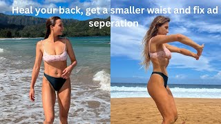 Breathing tutorial | Smaller waist, heal pack pain, fix prolapse and ab separation