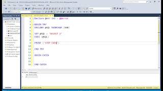 شرح بالعربي SQL Error Handling, TRY & CATCH, GOTO, Labels