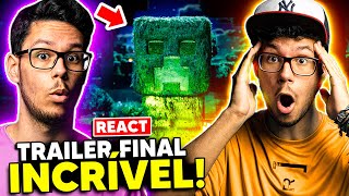 REACT ao TRAILER FINAL de UM FILME MINECRAFT! 🤯🎬 - NerdBrothers