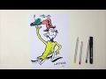 How To Draw GREEN EGGS AND HAM Dr Seuss Easy / Cat in The Hat Drawing Dr. Suess Characters Body Cute