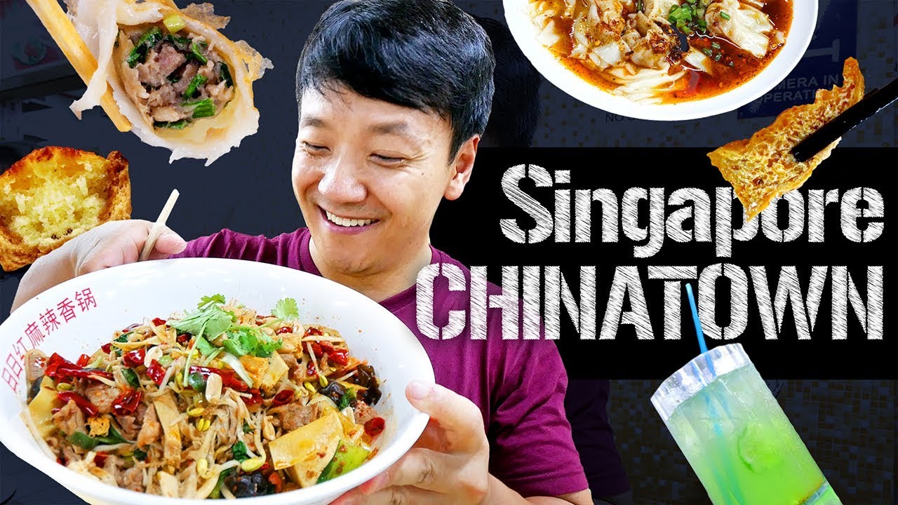 STREET FOOD FEAST At Singapore CHINATOWN! - YouTube