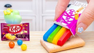 Best Tiny Rainbow KitKat Cake Dessert Tutorial🌈Satisfying Miniature Chocolate Cake Decorating Ideas