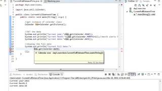 get Current Date and Time using Java Calendar class Part 2