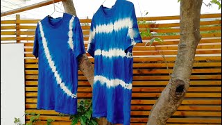 DIY: Shibori With Indigo Dyeing 植物染 蓝染 扎染 T-Shirt