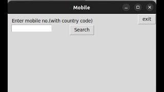 Mobile number details tracker - python