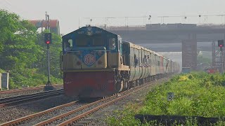 Bangladeshi Longest Local Train Dhaka Mail powered by GM-EMD GT18LA-2 (MG) 2917/EMD