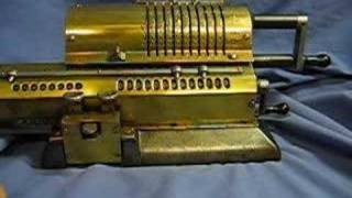 Awesome Retro Golden Odhner Mechanical Calculator Antique