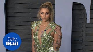 Paris Jackson wears plunging green gown to Vanity Fair's party - Daily Mail