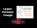 Largest Perimeter Triangle | Leetcode 976 | Coding Interview Problem