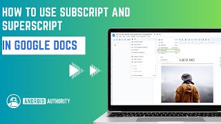 How to use subscript and superscript in Google Docs
