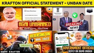 😍 BIG NEWS ! Krafton Statement On Bgmi Unban | Bgmi Ban in India | Bgmi Unban News - Bgmi Ban