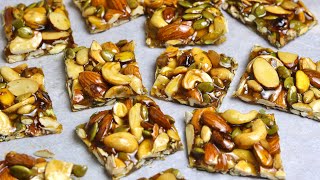 Crunchy and amazing snack recipe | dryfruit chikki recipe | dryfruit brittle recipe