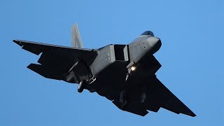 2機入れ替わり離着陸するF22ラプターHH部隊「４K」米軍岩国基地　2022/06/29/