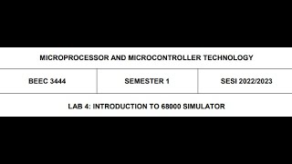 LAB4 ( BEEC 3444 MICROPROCESSOR AND MICROCONTROLLER )
