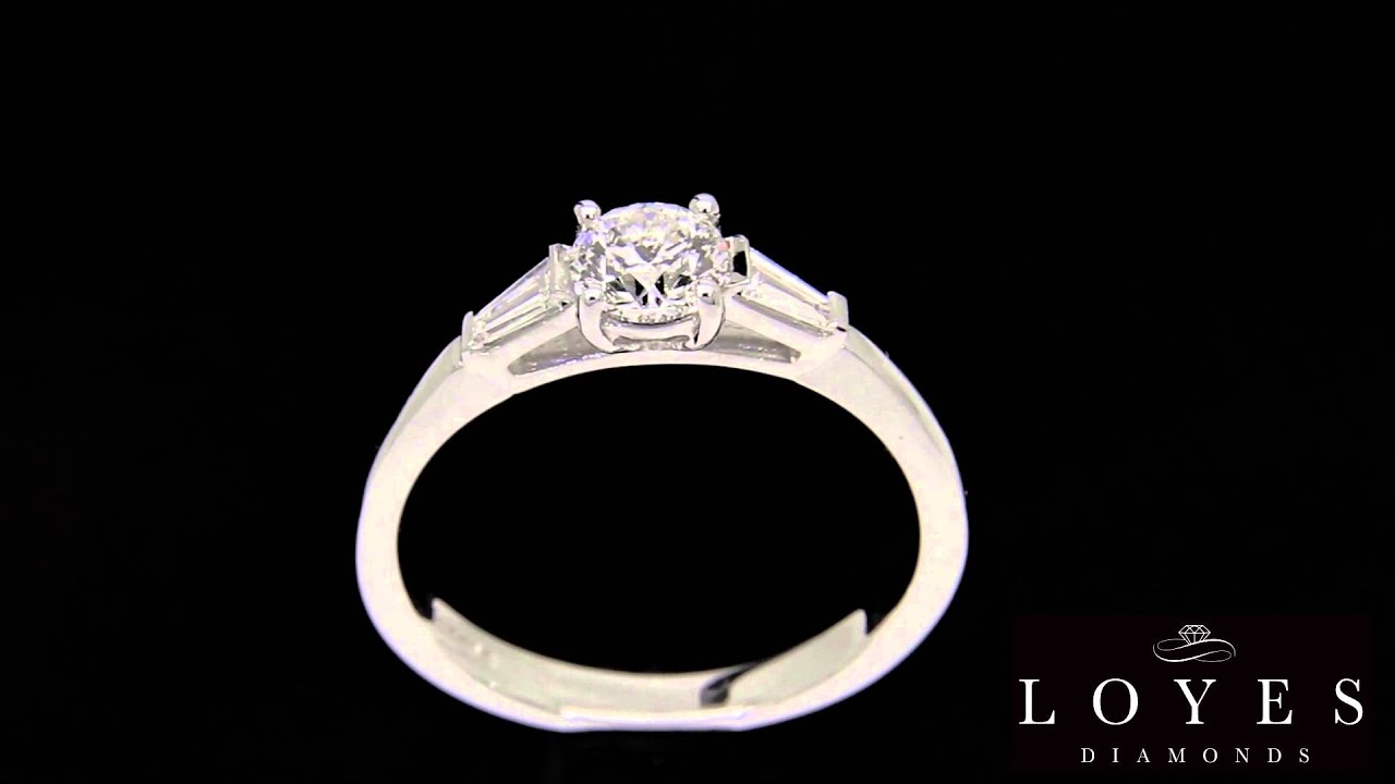 Round Solitaire With Tapered Baguettes Niamh Youtube