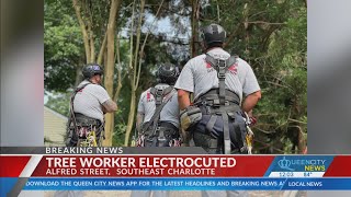 Tree worker hits power line, electrocuted in southeast Charlotte