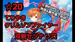 [白猫プロジェクト] 双剣セツナ てりやきクリムゾンファイヤー ソロ