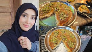 شو رأيكم ⁉️ الكنافة بالقشطة 🥮 و الإفطار فوتوشيني 🍜