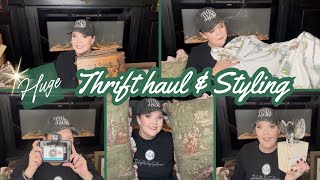 MASSIVE Thrift Haul \u0026 Styling Treasures | Help Me Decide! #thrifthaul #homedecor  #thrifteddecor