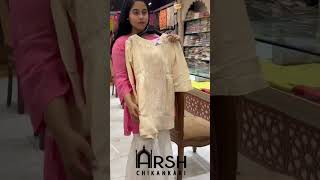 Chikan kurti in short length from Arsh Chikankari having Lucknowi chikankari embroidery with mukesh