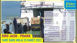 Tarif Baru Kapal Roro dari Jagoh ke Penarik, Berlaku Mulai 23 Maret